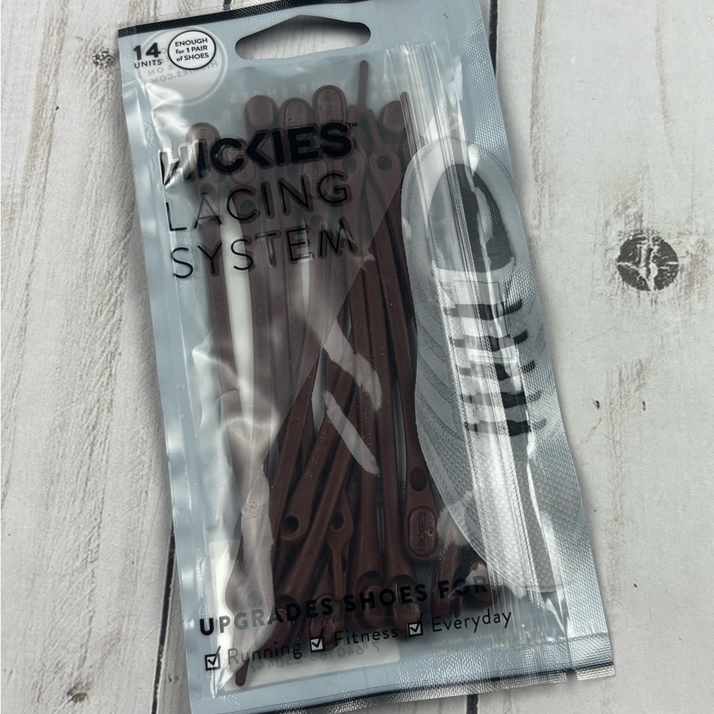 New! Hickies Lacing System 1 pair Brown